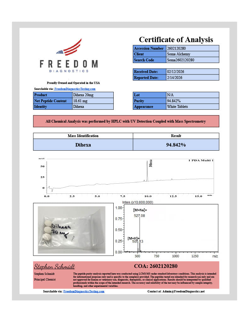 Dihexa | 20mg Tablets
